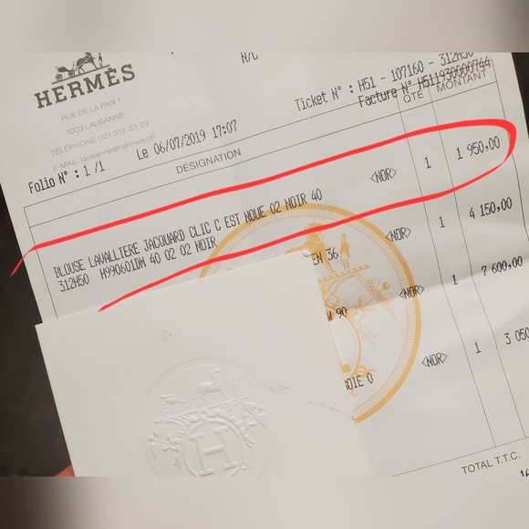 Hermès Black Silk Blouse - Picture 6 of 6